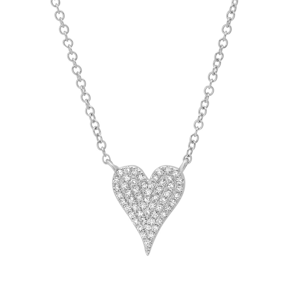 The Small Heart Necklace in white gold – KVO Collections
