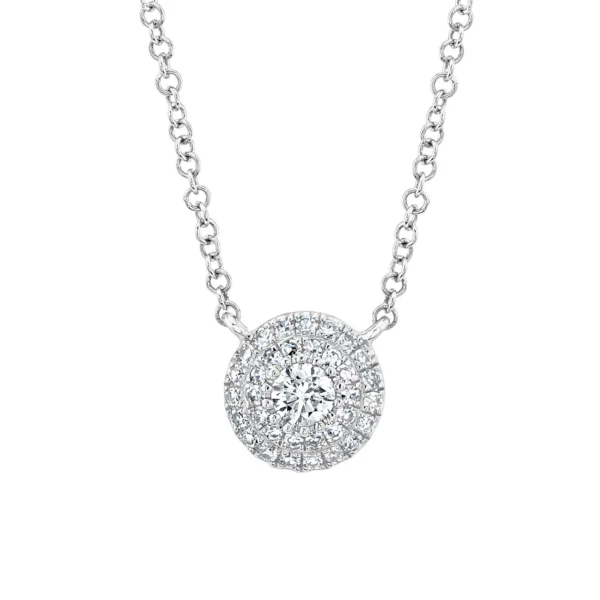 0.19ct Cluster Necklace in white gold