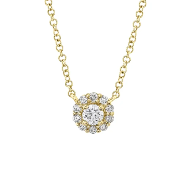 0.20ct Diamond Necklace in yellow gold