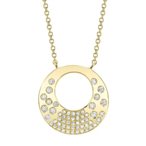 Confetti Diamond Necklace in yellow gold