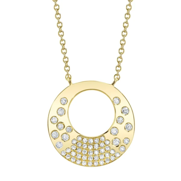 Confetti Diamond Necklace in yellow gold