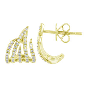 Flame Huggie in yellow gold