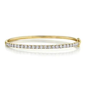 0.69ct 14k Diamond Bangle in yellow gold