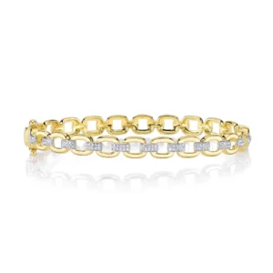 0.25ct 14k Link Bangle in yellow gold