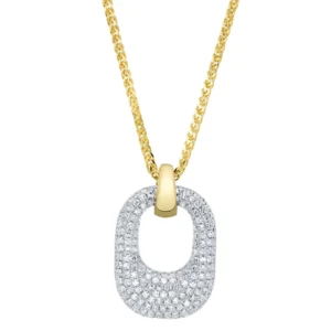 0.37ct Diamond Pave Chopin Chain Necklace